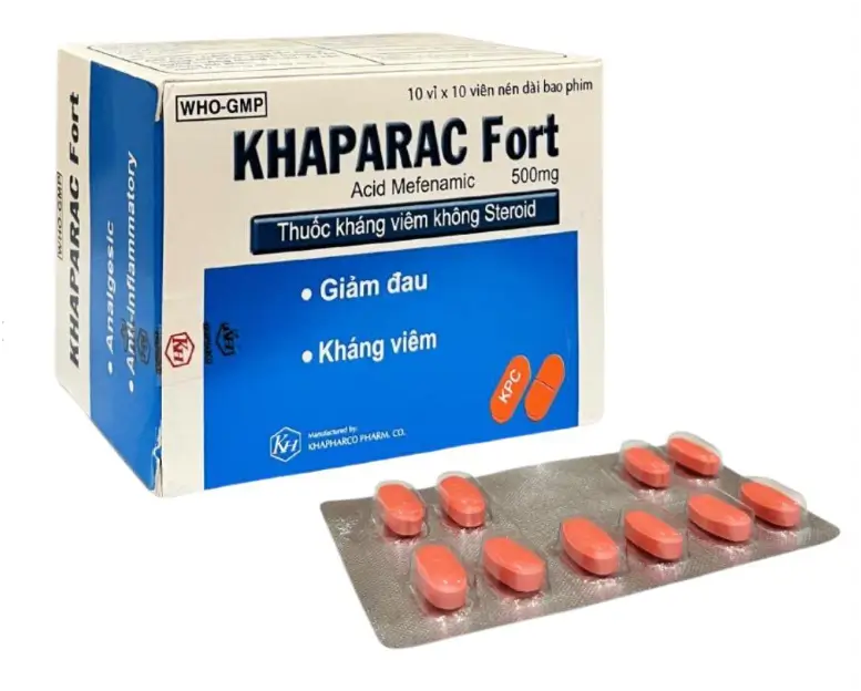 Khaparac Fort Mefenamic 500 Khapharco (C/100V) (viên nén)