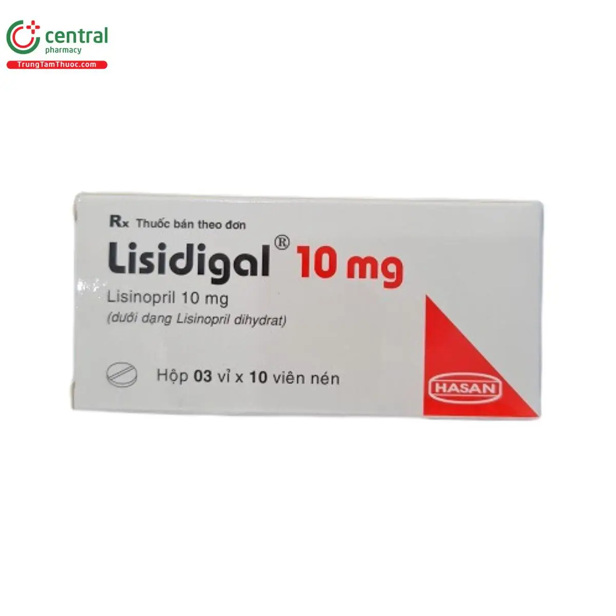 Lisidigal 10mg điều trị huyết áp cao