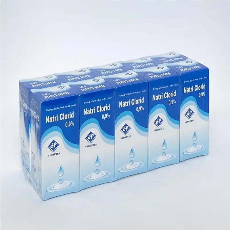 Nước muối Natri clorid 0,9% khô mắt, rửa mắt, sinh mũi (chai 10ml)
