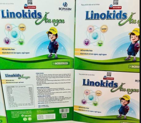 Hỗ trợ tiêu hóa, kích thích trẻ ăn ngon Linokids Ăn Ngon hộp 20 gói x 10ml