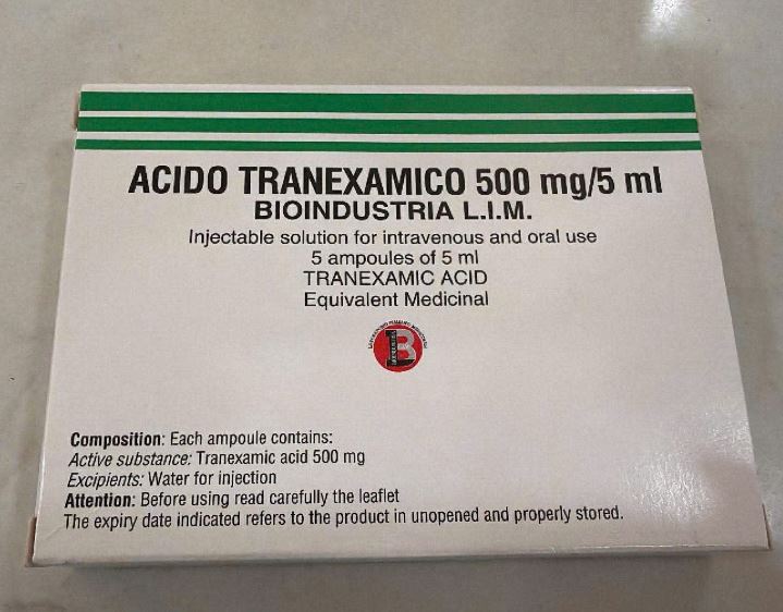 Thuốc Acido Tranexamico 500mg/5ml điều trị và phòng ngừa chảy máu do phân hủy fibrin tại chỗ