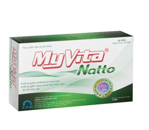 Viên uống  MyVita Natto Nattokinase phòng chống đột quỵ