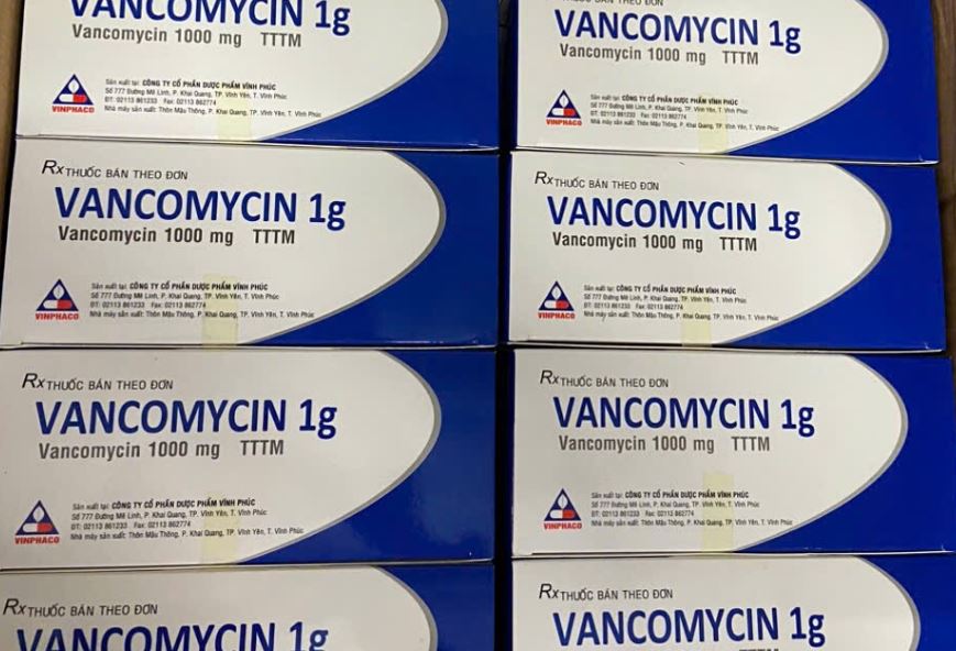 Thuốc Vancomycin 1g Vinphaco điều trị nhiễm khuẩn