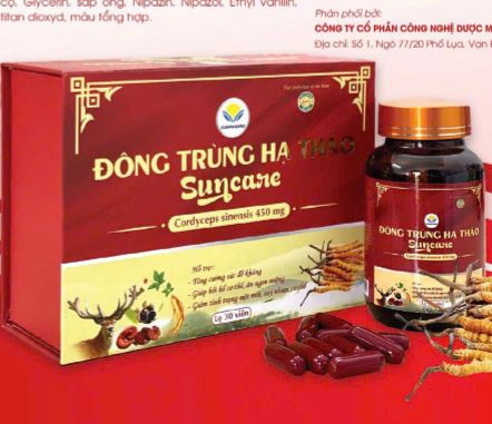 Đông Trùng Hạ Thảo Suncare  hỗ trợ các chức năng gan