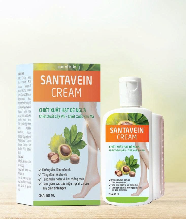 Santavein Cream dưỡng ẩm làm mềm da tăng đàn hồi cho da