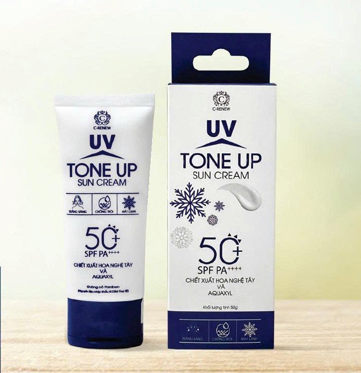 Kem chống nắng kháng nước C-Renew UV Tone Up Sun Cream giúp chống nắng SPF 50+
