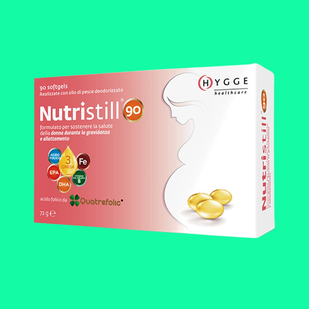 Vitamin bầu tổng hợp Nutristill 90 giúp bổ sung DHA, EPA, một số vitamin và khoáng chất cho cơ thể
