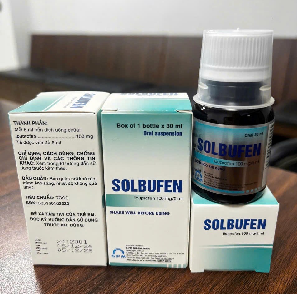 Siro Solbufen giúp giảm đau hạ sốt