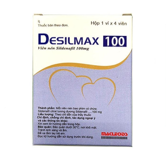Desilmax 100 giúp cải thiện hiệu quả tình trạng rối loạn cương dương