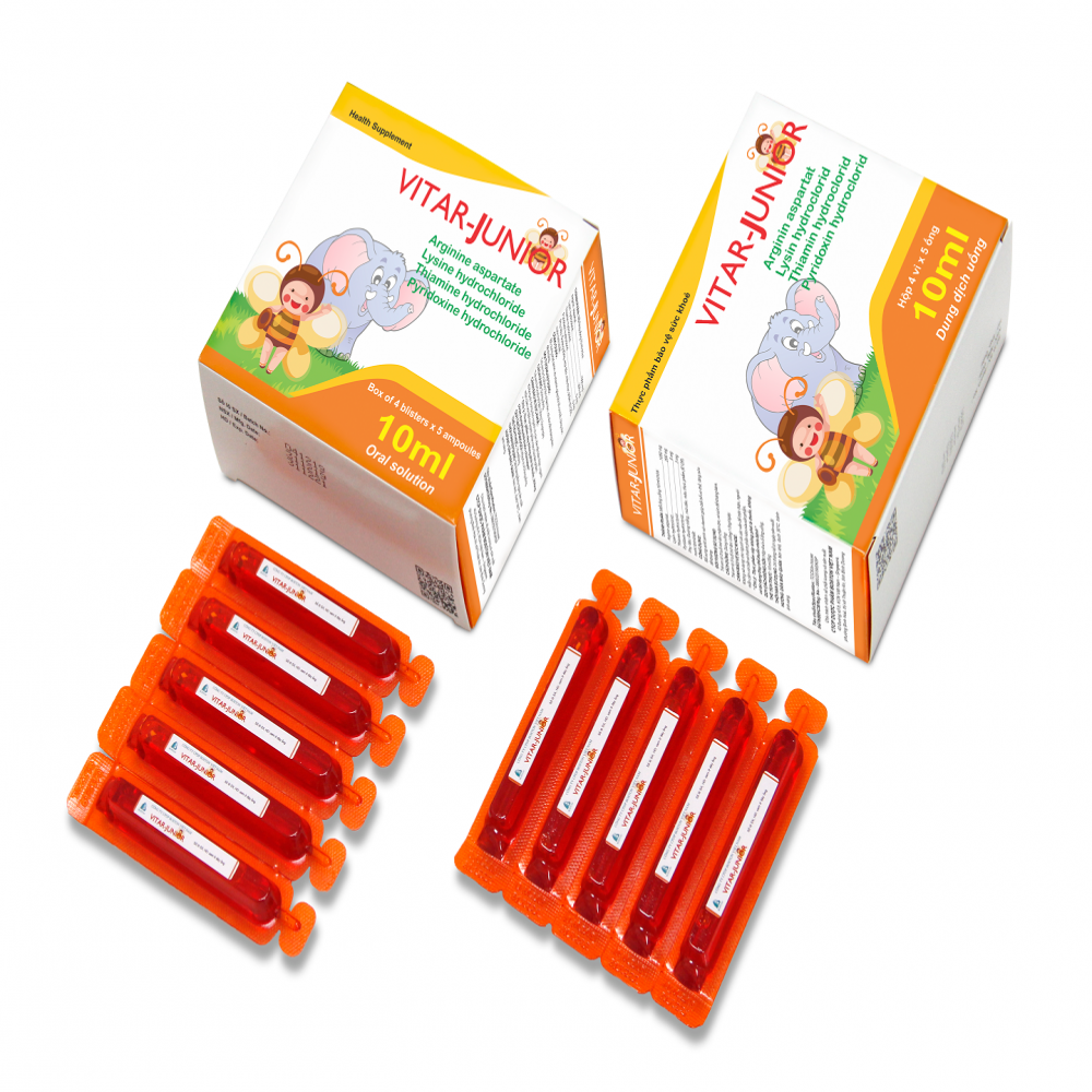 Vitar-Junior giúp bổ sung acid amin và vitamin thiết yếu cho trẻ   