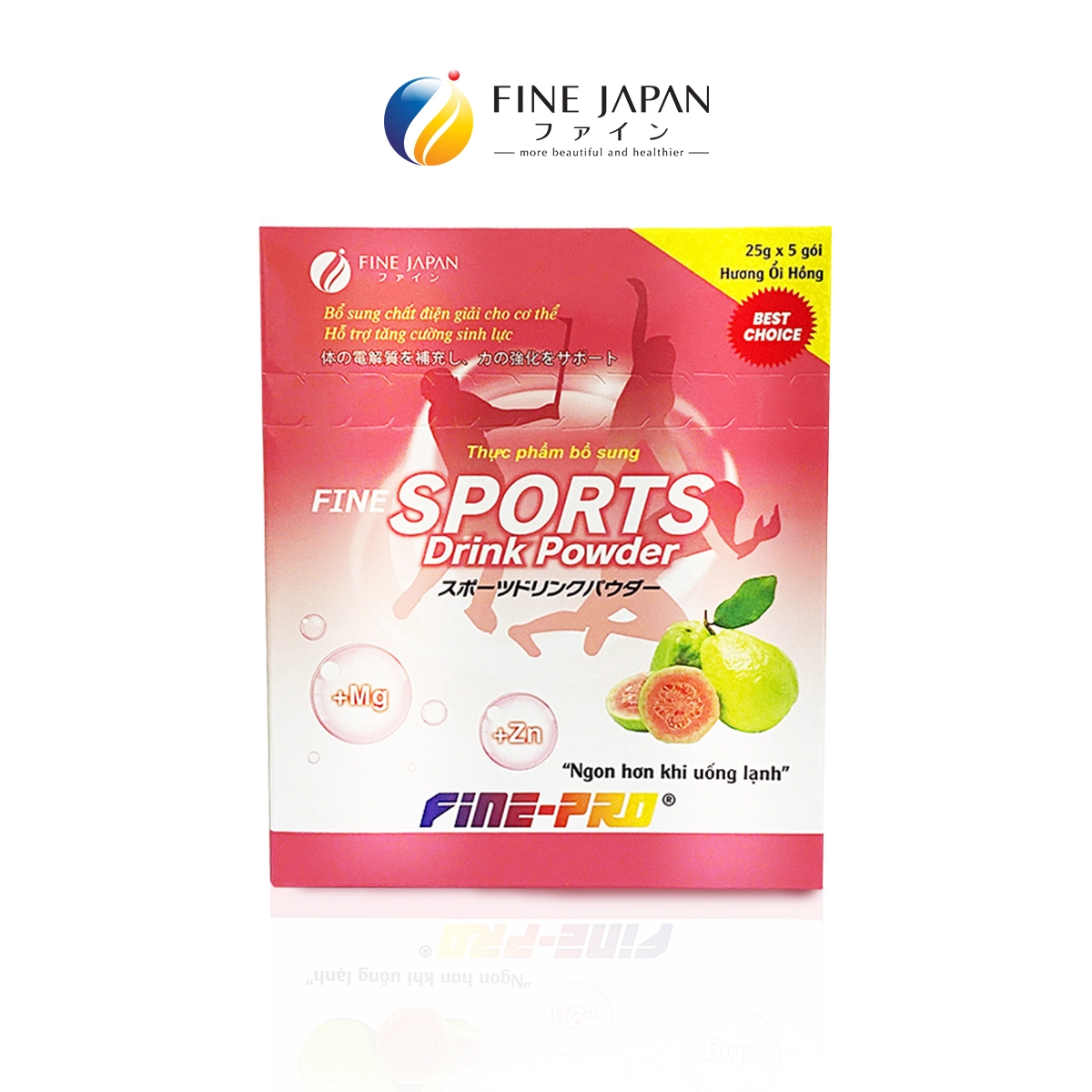 Thực phẩm bổ sung Fine Sports Drink Powder giúp bù đắp nước và các chất điện giải cần thiết cho cơ thể